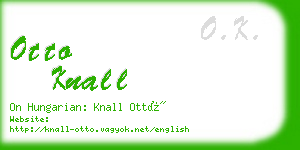 otto knall business card
